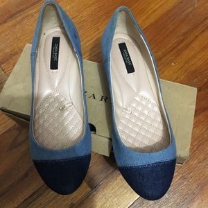 Zara Denim Flats
